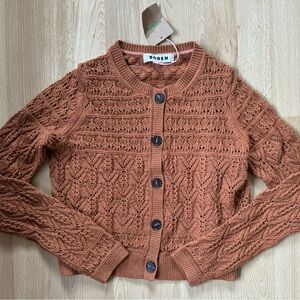 Boden Pointelle Cotton Cardigan
Maple, XS